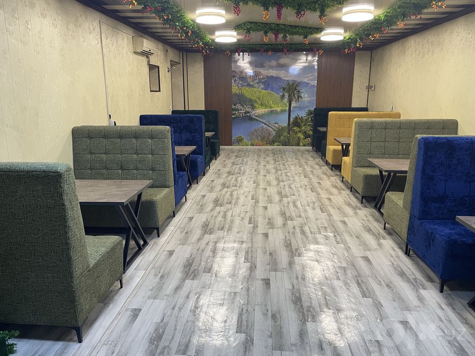 Kafe uchun yumshoq mebellar razmer va narxlari kelishilgan narxda