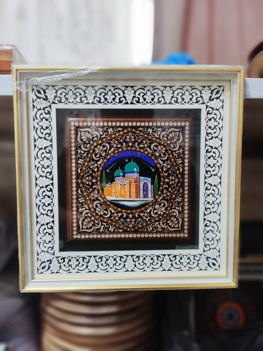 Картинка, деревянный панно, декоратив тарелка, совға интерер учун.