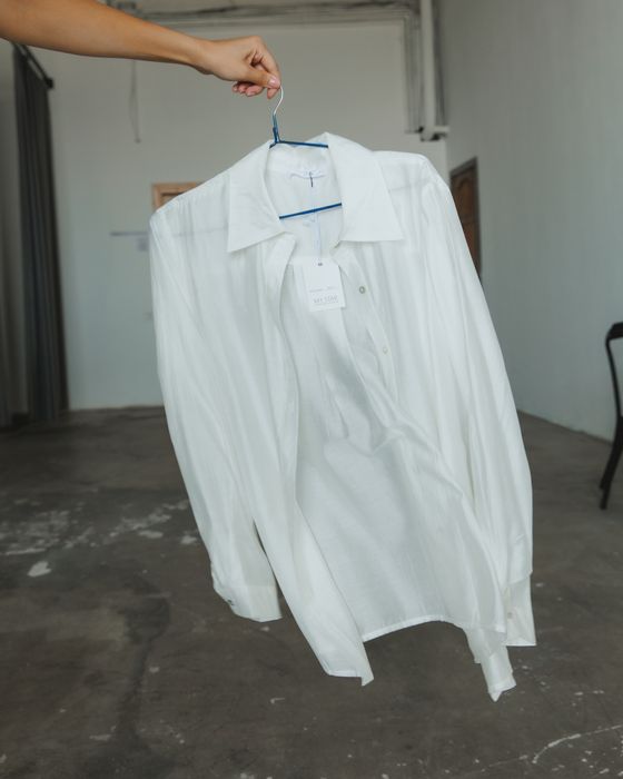 Рубашки женские белый графит сиреневый