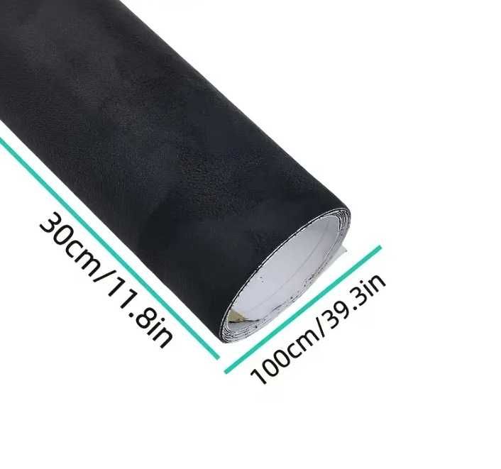 Винил черен "Алкантара"