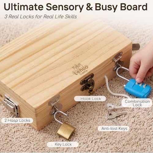 Нова Детска образователна дървена Монтесори играчка с отвертки ключалки и ключове