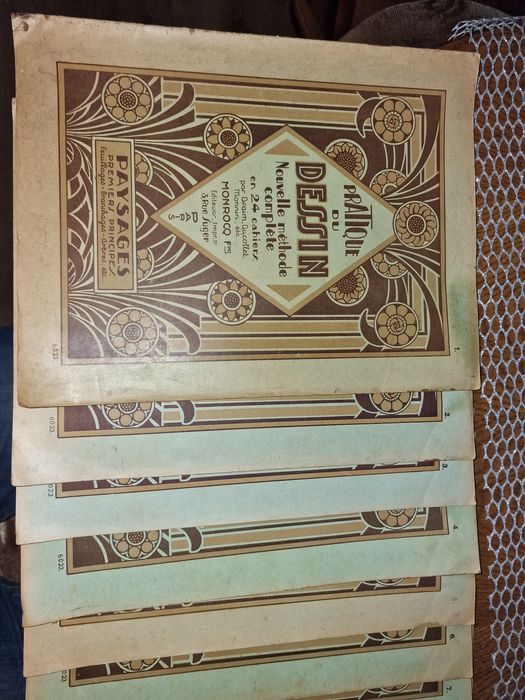 Colecție rară de caiete desen intitulată "Pratique du Dessin"