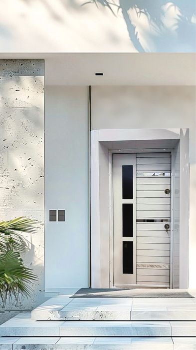 Врата входна за външни условия Snow white