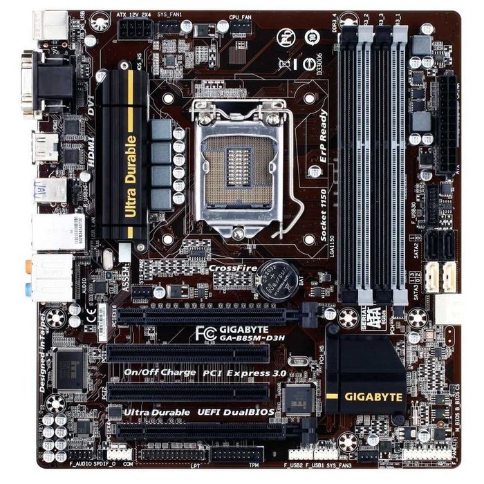Дъно Дънна платка Gigabyte GA-B85M-D3H 1150 DDR3