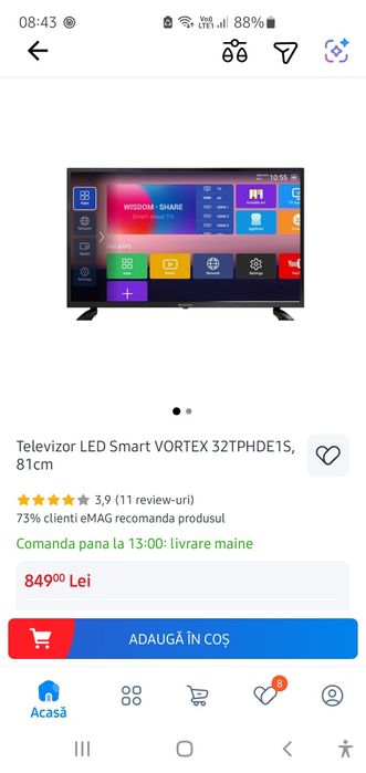 Tv smart vortex 32 " (81 cm)