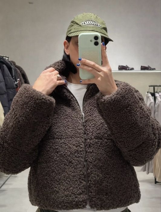 Geaca Zara Bomber Teddy cu izolație termică model viral noua
