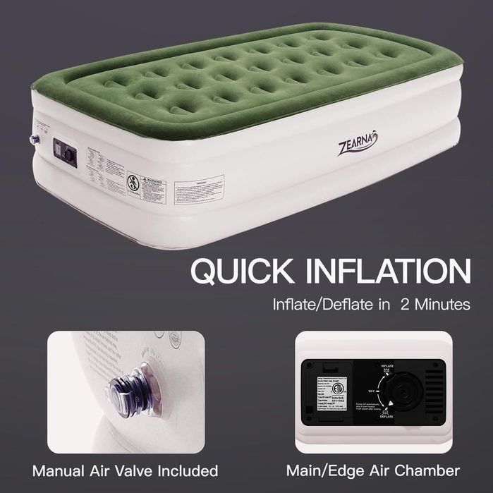 Saltea gonflabilă autoumflantă în 3 min, (Single, 46 cm)