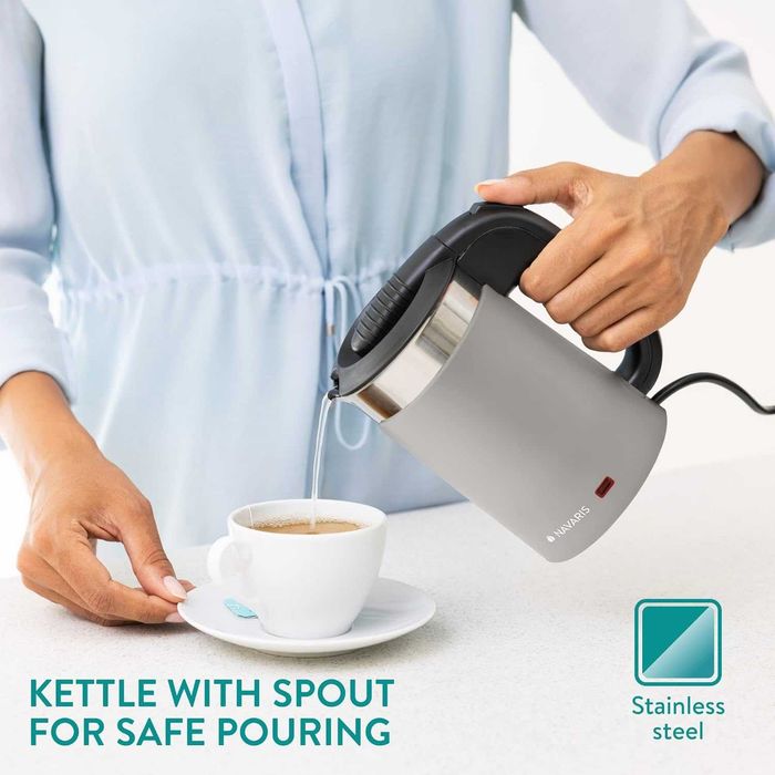 Navaris Мини Ел. Кана за Топла Вода, 1100W, 0.5л, Къмпинг Каравана