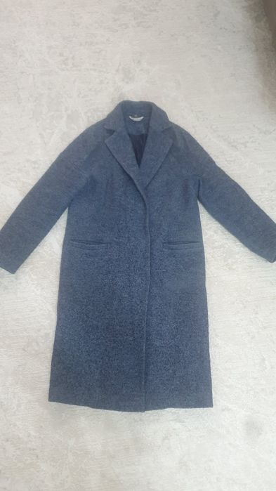 Женское пальто синее