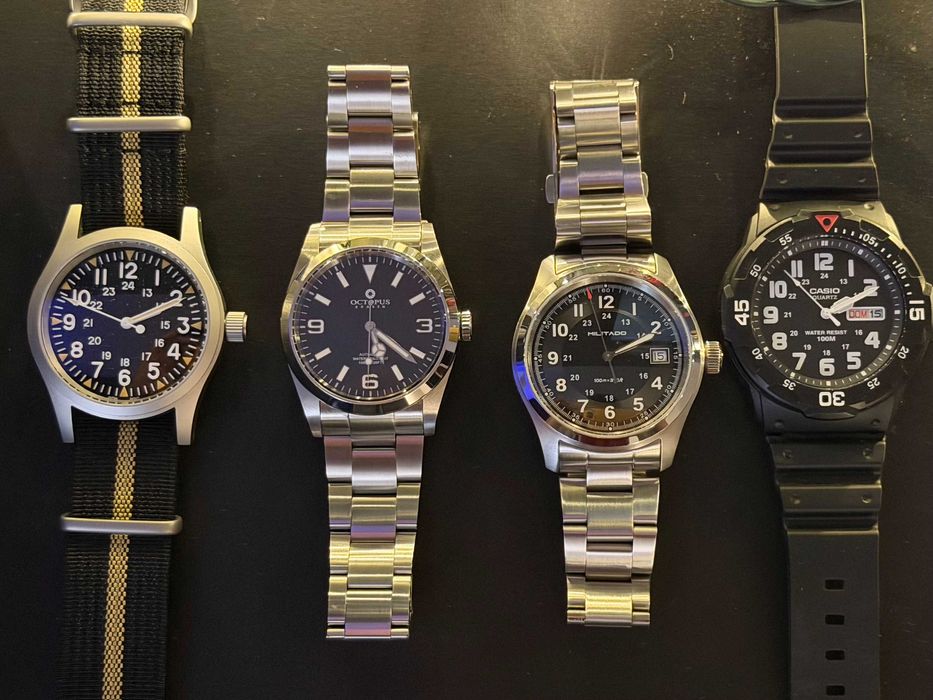 Лот часовници Octopus, Casio, Militado