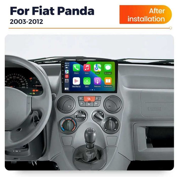 Андроид Мултимеди за Fiat Panda, Навигация, Carplay Android Auto, Фиат Панда, радип, плеър 2003 2004 2005 2006 2007 2008 2009 2010 2011 2012 година