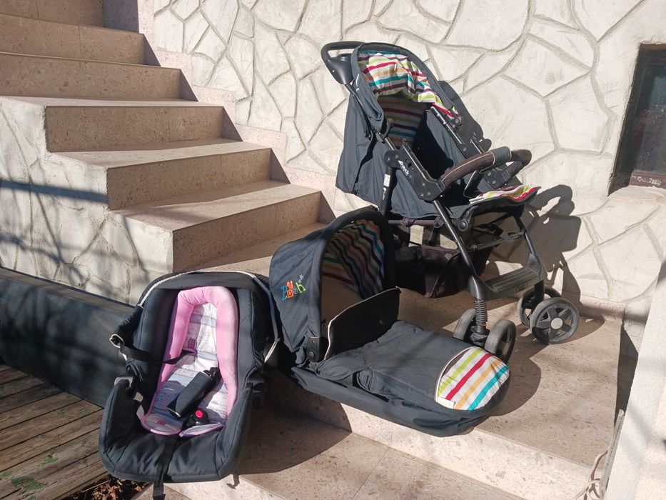 Детска количка с два коша 3 в 1