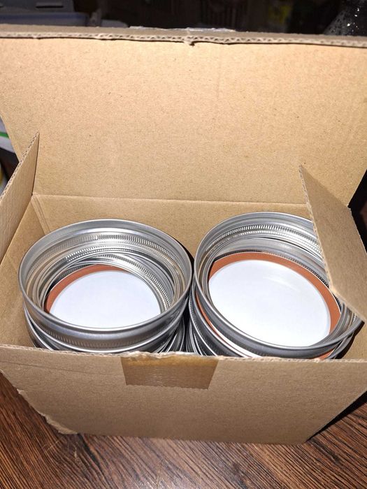 Set 24 capace cu inele pentru borcane manson + 5 capace de rezervă