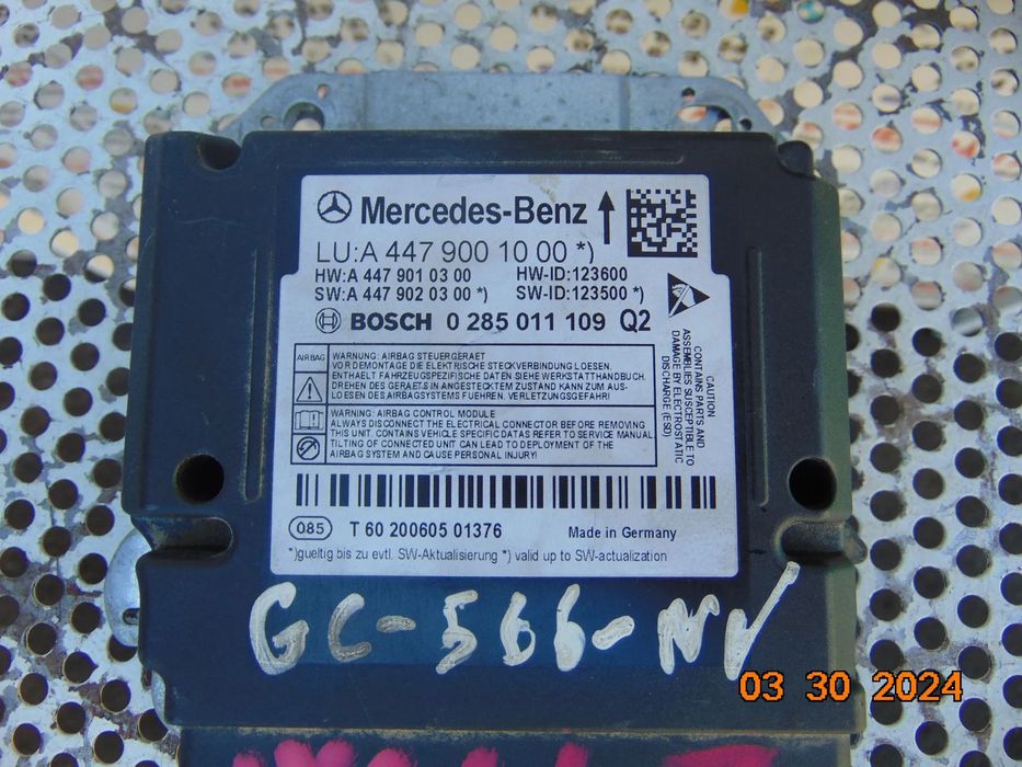 Modul airbag Mercedes vito w447 v class viano ecu calculato airbag-uri cod a