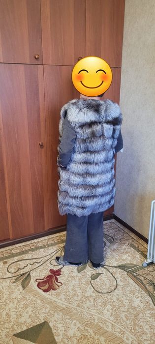 Шуба женская чернобурка