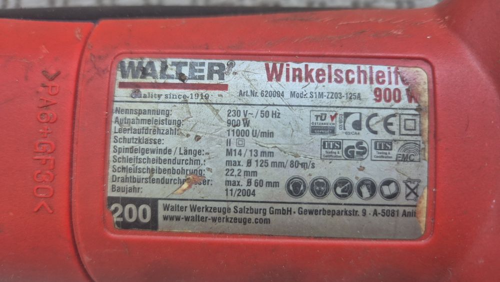 Polizor unghiular (flex) Walter 900 W, disc 125 mm