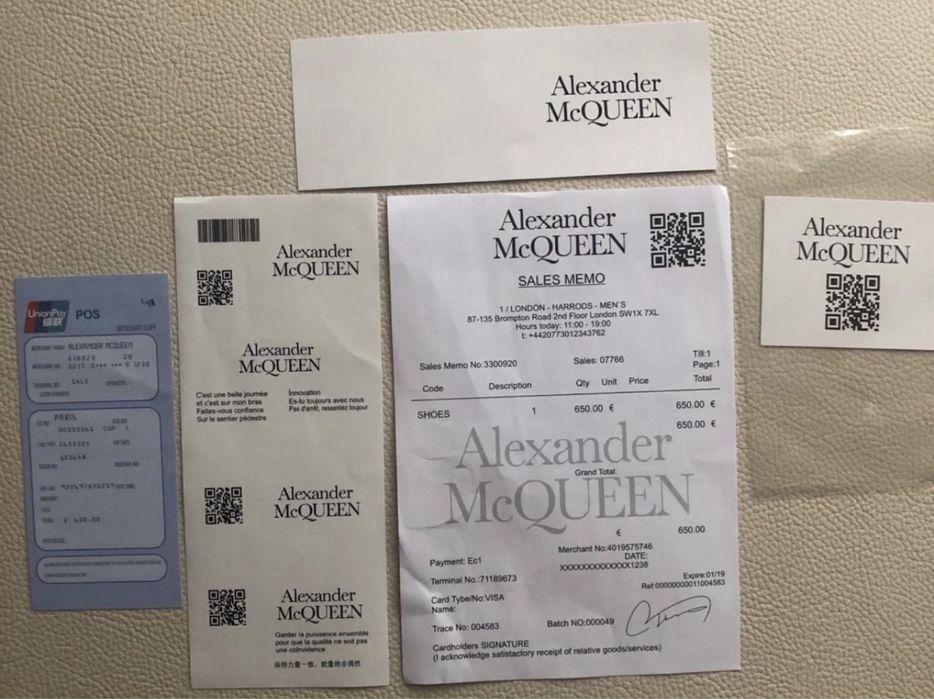 Adidasi Alexander McQueen negri albi