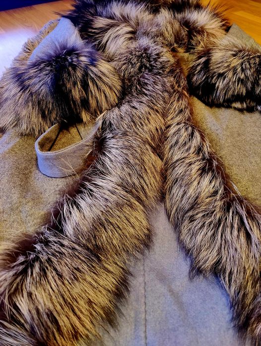 Palton alpaka din blana naturala