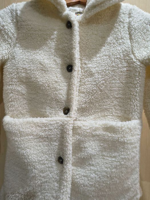 Haina din blăniță albă pentru fete 9-10 ani