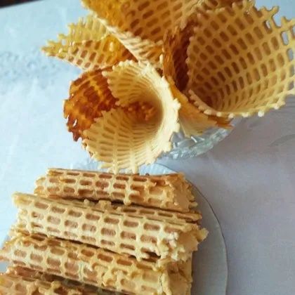 Вафли домашние, хрустящие
