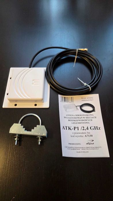 Antenă WiFi 2.4GHz 8 db panel ATK-P1/2.4GHz 5m cablu, SMA/RP, Dipol A7130