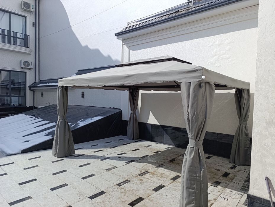 Шатёр навес зонт ткань серый