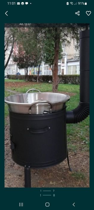 Ceaun fontă 22 L litr + sobă  cu burlane Promo 599 lei