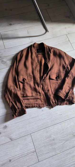 Лен бомбер Massimo dutti