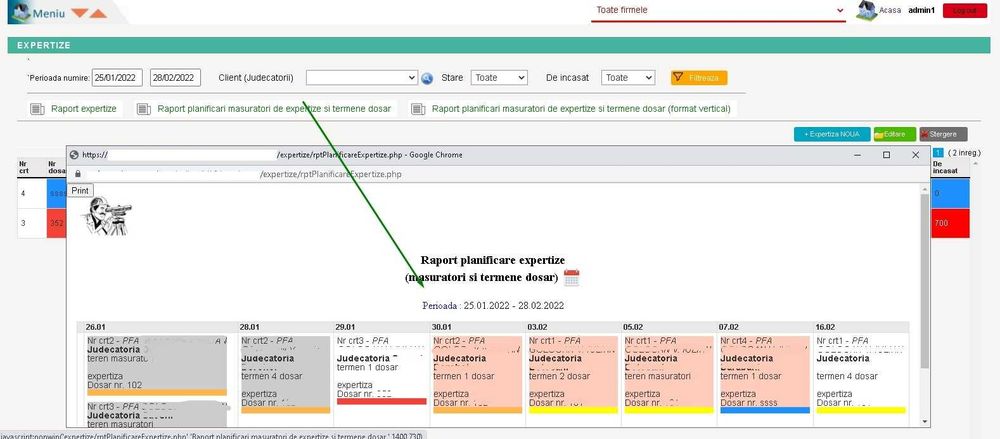 Aplicatie pentru evidenta lucrari de cadastru si documente
