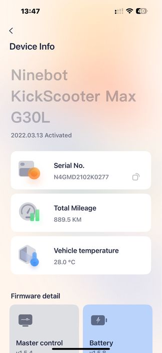 Электросамокат Nineboot Kickscooter Max G30L