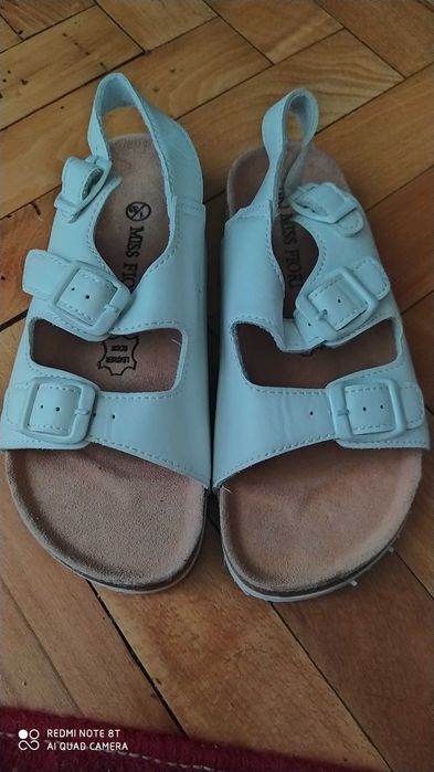 Нови 33н бели сандали Miss Fiori от естествена кожа