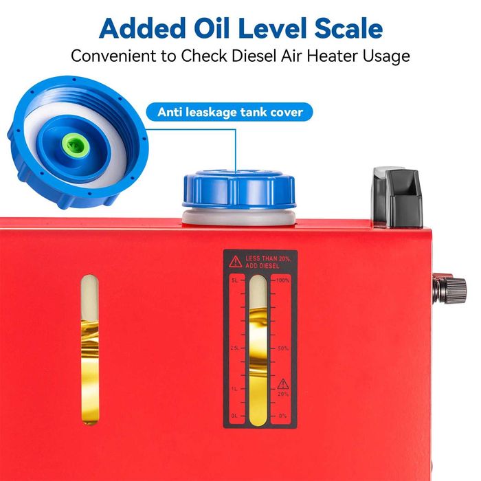 Суха дизелова печка 8 киловата 12 в преносима