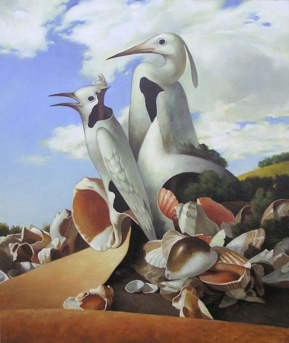 tablou (mare) George Grigorescu - Timpul, Ulei pe pânză, 92x70cm, 1999