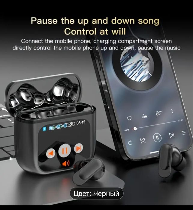 Smart наушник сенсорным экраном