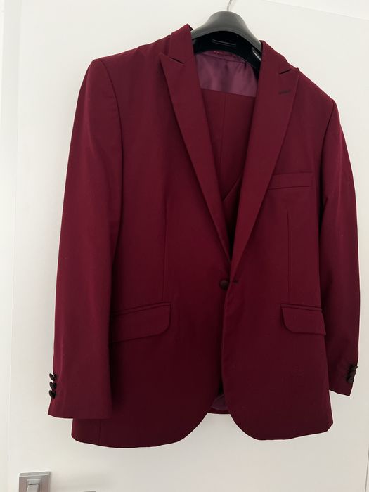 Costum de ocazie burgund, marimea 52