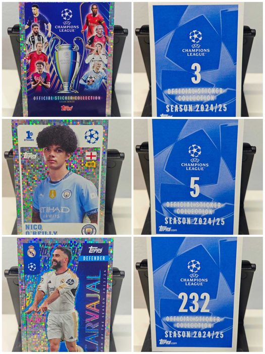Stickere Topps Uefa Champions League 2024/25 foil si shiny