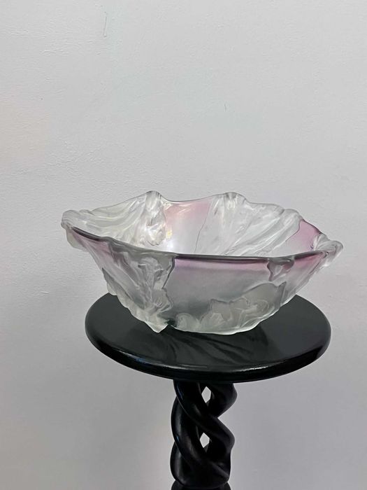 Fructiera centru de masa bibelou Walther & Sohne W GERMANIA roses cristal bizonat vechi
