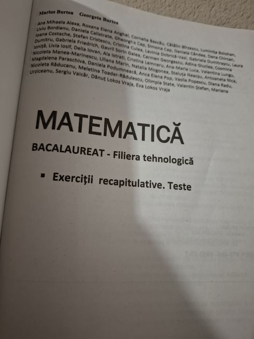 Culegere de matematica pentru Bacalaureat