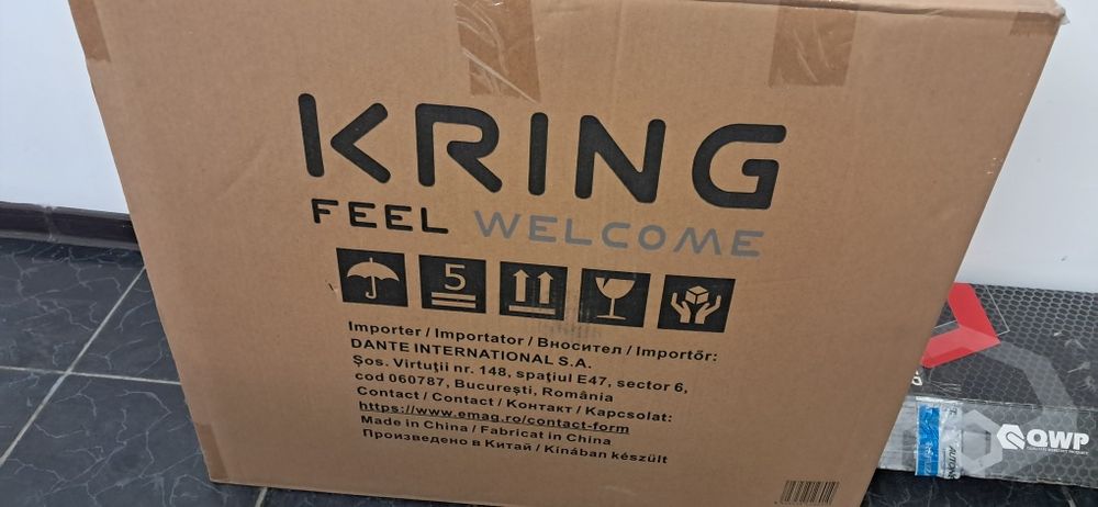 Scaun de birou ergonomic Kring Bokai, piele ecologica, Negru