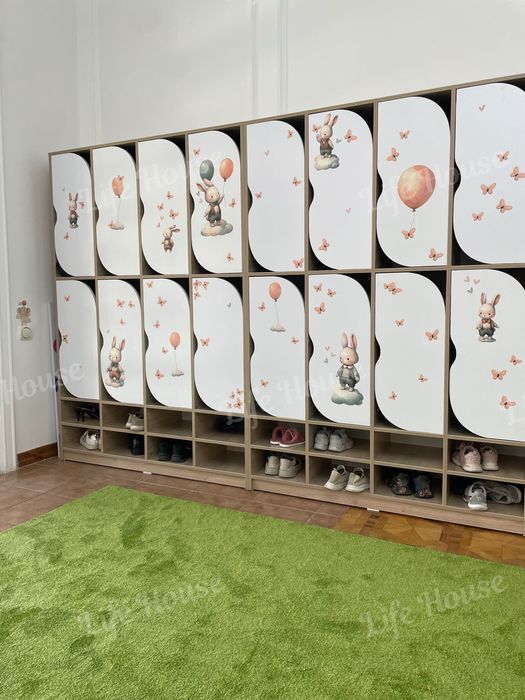 Шкафчики для одежды детский сад мебель бохчага shkof mebel