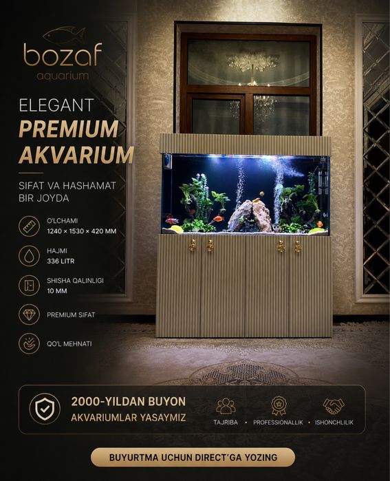 Premium akvarium qul mehnati!