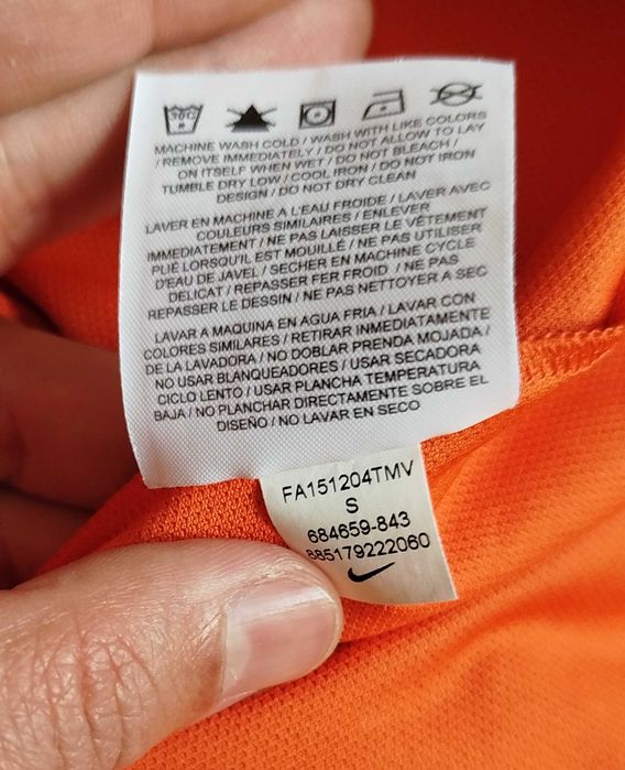 тениска Nike- Golf- dri fit-размер M- оранжева