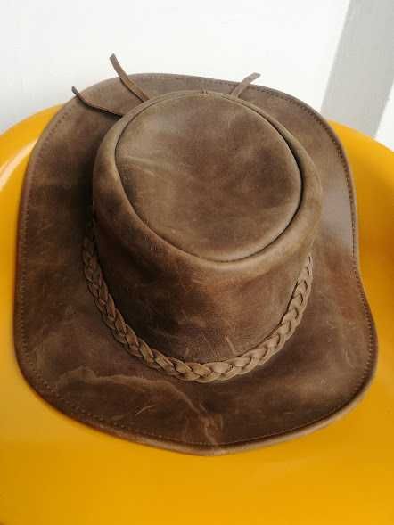 каубойска шапка дебела естествена кожа