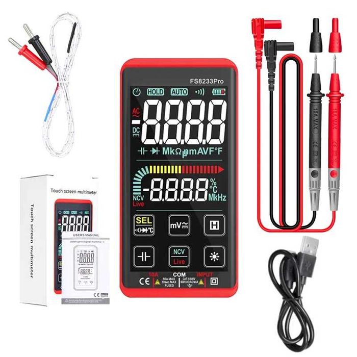 Мултицет със сензорен дисплей, авт настройка за AC/DC напр-е, 20204401