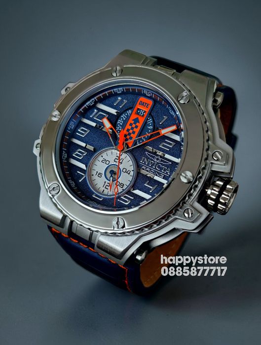INVICTA Racing Downforce silver/blue 56 mm, Инвикта нов ръчен часовник