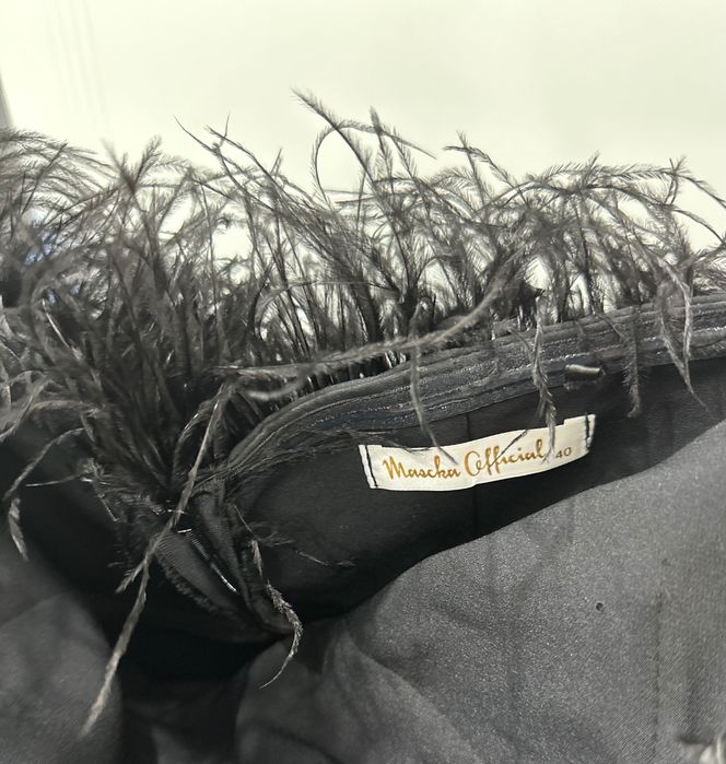 Платье вечернее с перьями в стиле Гэтсби