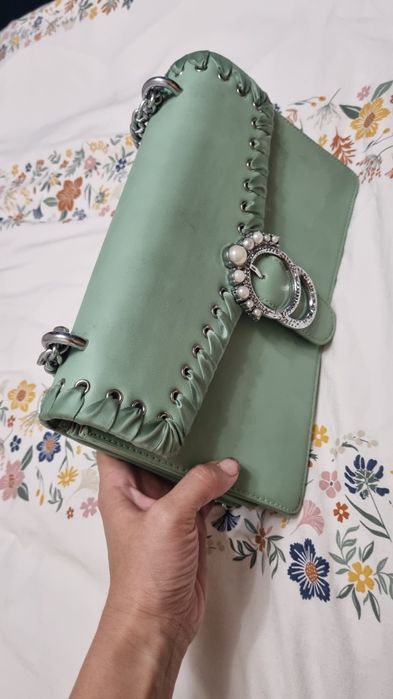 Чанта цвят мента