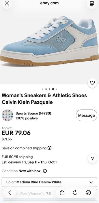 Calvin Klein Pazquale маратонки оригинални, размер 38.5 - 7.5 - 24.5см