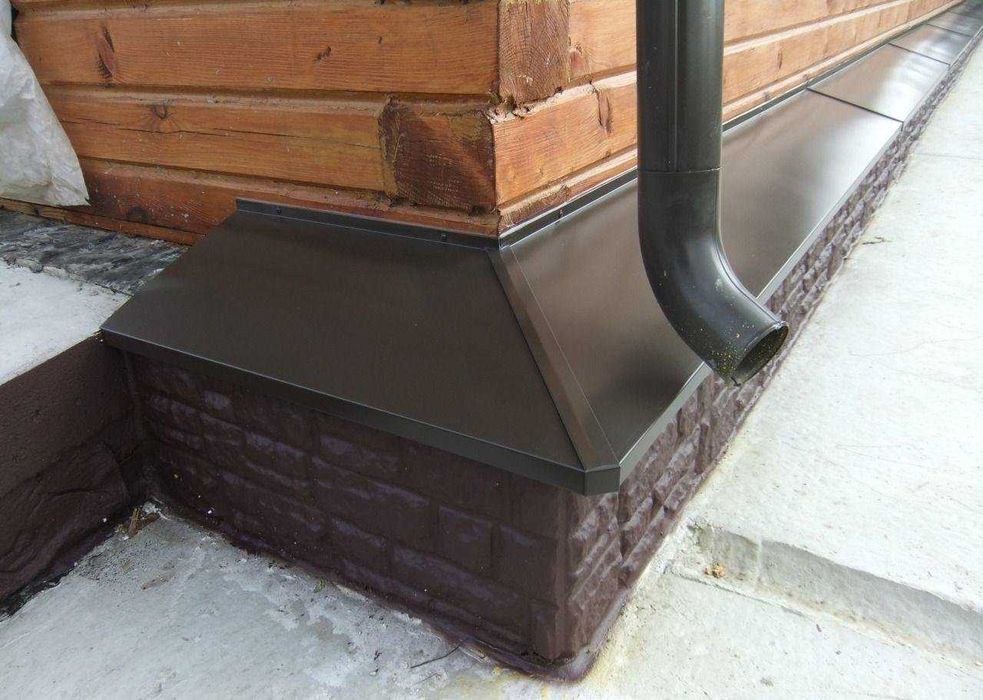 Как выглядят отливы на цоколе дома Как выглядят отливы на цоколе дома