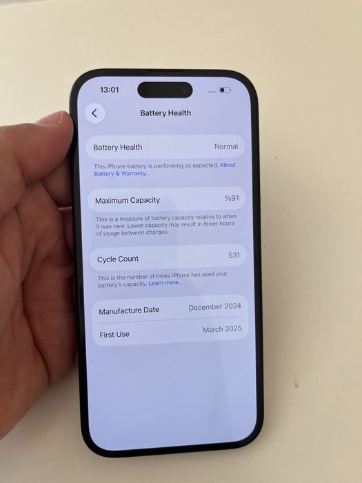 Iphone 16 128GB 91% bat